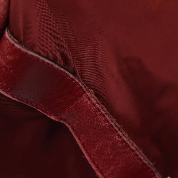 CELINE Backpack Nylon Red Gold Auth bs17197 - Picture 9 of 16